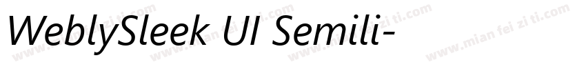 WeblySleek UI Semili字体转换